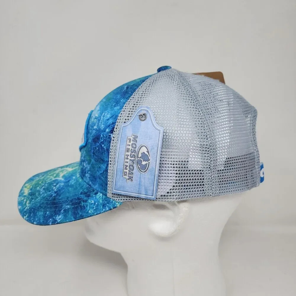Mossy Oak Costa Del Mar Trucker Hat Mens Fishing snapback Logo Patch Blue Cap